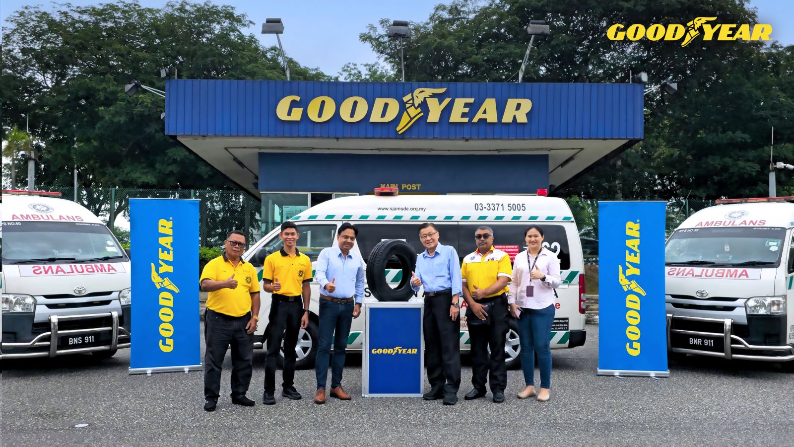 Goodyear Malaysia donates High-Performance Tyres to St. John Ambulance